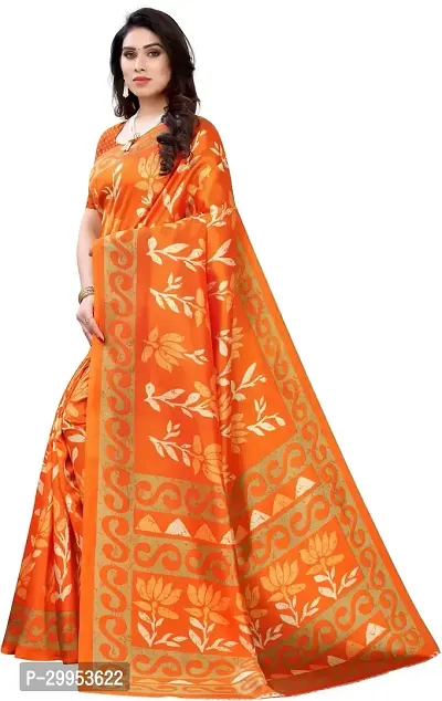 Stylish Fancy Art Silk Saree With Blouse Piece For Women-thumb2