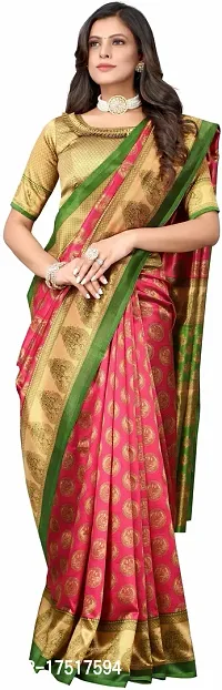 Women Stylish Net Printed Saree with Blouse piece-thumb3