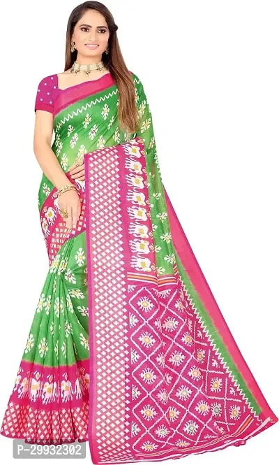 Stylish Fancy Art Silk Saree With Blouse Piece For Women-thumb0