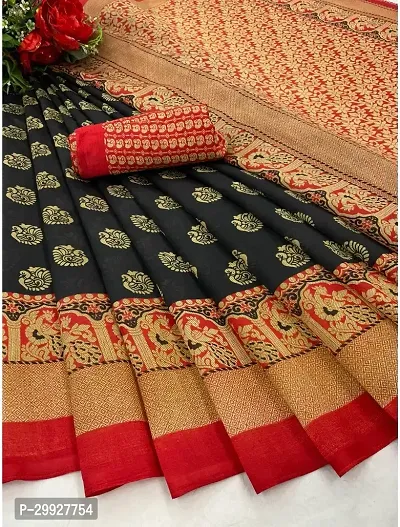 Stylish Fancy Art Silk Saree With Blouse Piece For Women-thumb0