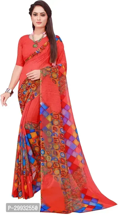 Stylish Fancy Georgette Saree With Blouse Piece For Women