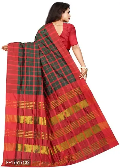 Women Stylish Art Silk Printed Saree with Blouse piece-thumb2