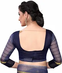 Stylish Fancy Cotton Silk Saree With Blouse Piece For Women-thumb4