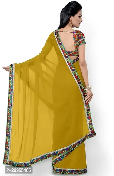 Stylish Fancy Georgette Saree With Blouse Piece For Women-thumb2