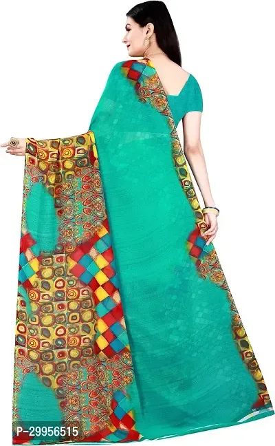 Stylish Fancy Georgette Saree With Blouse Piece For Women-thumb2