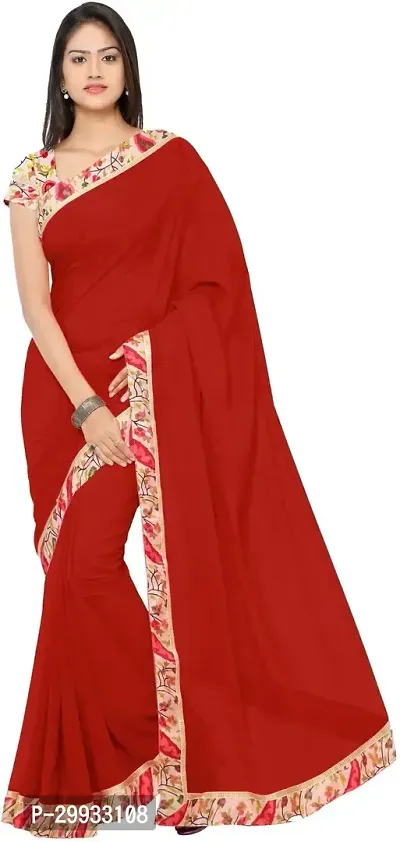 Stylish Fancy Georgette Saree With Blouse Piece For Women-thumb0