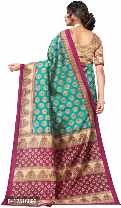 Women Stylish Chiffon Printed Saree with Blouse piece-thumb0