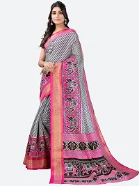 Stylish Fancy Art Silk Saree With Blouse Piece For Women-thumb2