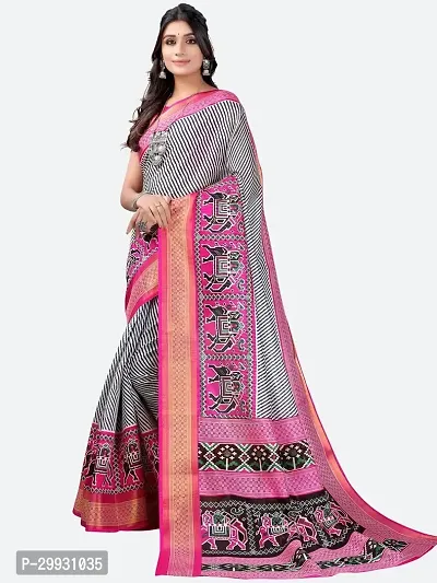 Stylish Fancy Art Silk Saree With Blouse Piece For Women-thumb3