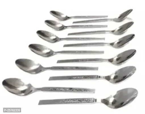 Stylish Stainless Steel Spoon, Pack Of 12-thumb0