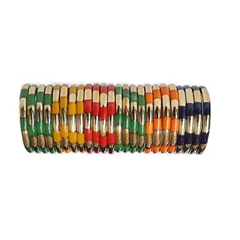 Elegant Glass Agate Bangles Set For Women pack Of 24