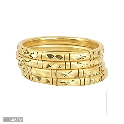 SGN FASHION Latest Gold Plated Traditional Bangles Set of 4 for Women and Girls Size