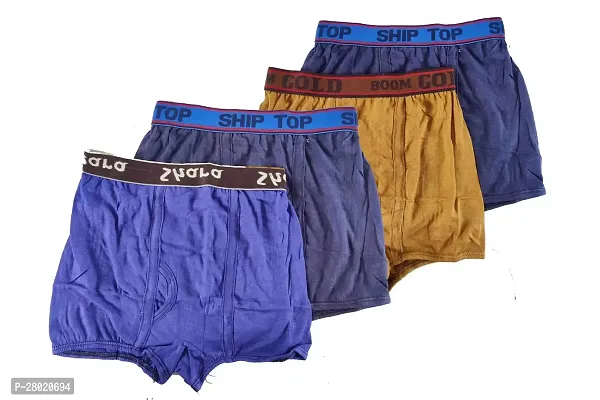 Men's Cotton Solid Trunk Pack of 4