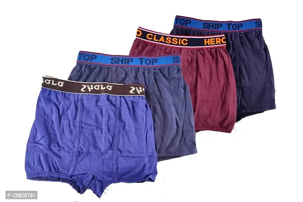 Men's Cotton Solid Trunk Pack of 4-thumb0