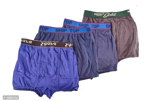 Men's Cotton Solid Trunk Pack of 4