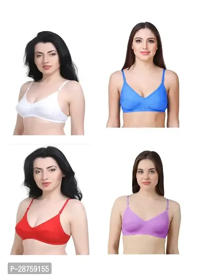 Comfortable Cotton Bra For Women  Pack Of 4