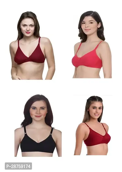 Comfortable Cotton Bra For Women  Pack Of 4