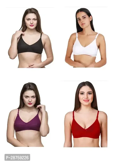 Comfortable Cotton Bra For Women  Pack Of 4