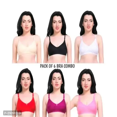 Classic Cotton Bra for Women Pack of 6-thumb0