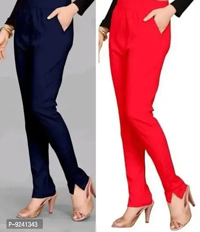 Fancy Cotton Trousers For Women Pack Of 2