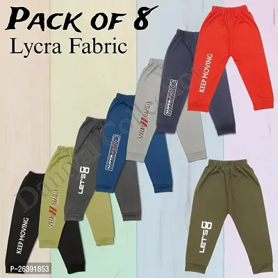 Daily and party wear kids trackpant and night pants for boys and girls combo of 8