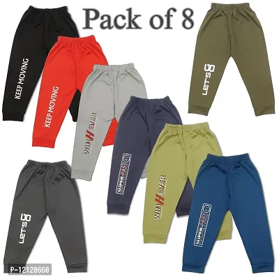 Kids Polycotton Printed Track Pant Pack Of 8