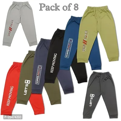 Stylish and soft kids track pants and night pant for boys and girls combo of 8