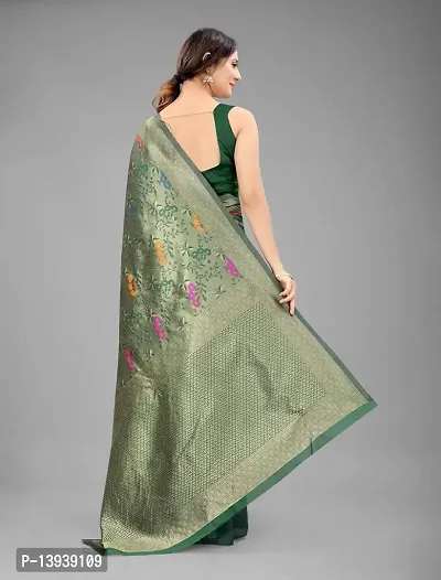 Beautiful Silk Cotton Saree with Blouse piece-thumb2