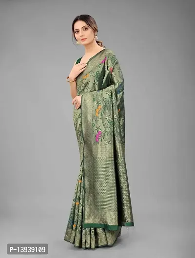Beautiful Silk Cotton Saree with Blouse piece-thumb4