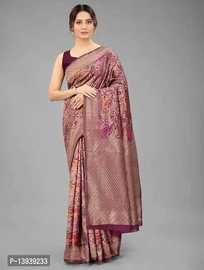 Beautiful Silk Cotton Saree with Blouse piece-thumb0