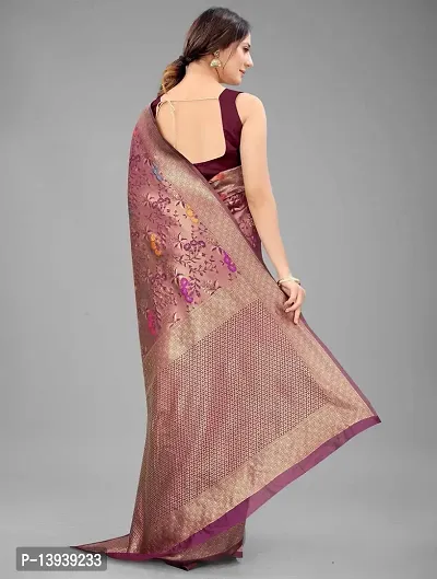 Beautiful Silk Cotton Saree with Blouse piece-thumb3