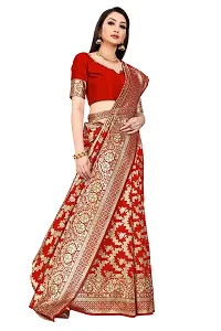 Beautiful Silk Blend Saree with Blouse piece-thumb1