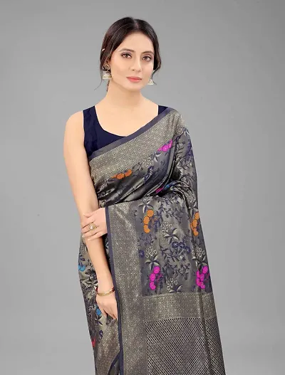 Alluring Art Silk Printed Sarees With Blouse Piece