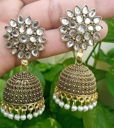 Oxidize drop jhumka