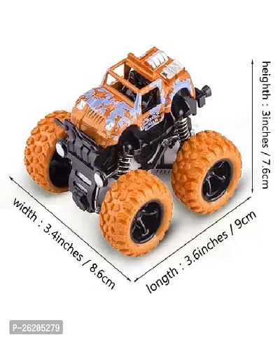 Mini Monster Friction Power Truck Pack Of 2 Kids Age 3-8 360deg; Drift Stunt Car Push and Go Forward Off-Road Toy Car Best Birthday Gift For Baby Boys and Girls. (Colour May Vary)