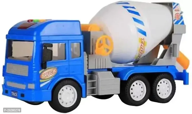 Cement Mixer Truck Toys For Kids (Blue) (Blue)