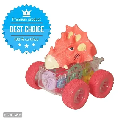 Unbreakable Construction Set Of 2 For Kids Bulldozer + Dinosaur Gun With Light and Sound For Baby Random Colur (Red Color)