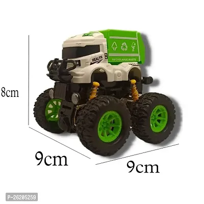 Unbreakable Friction Monster Truck With Rubber Tyre And Shocker Pack Of 1 City Trucks (Garbage Truck)