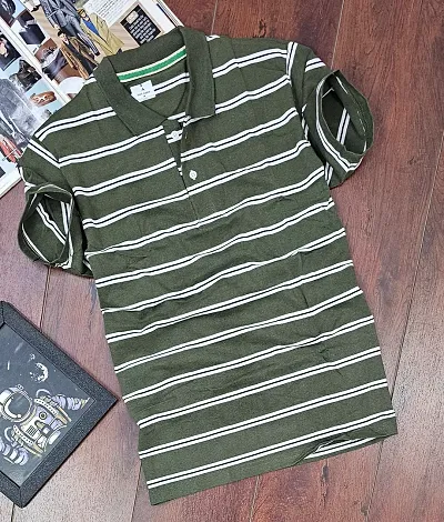 Classic Striped Polos for Men