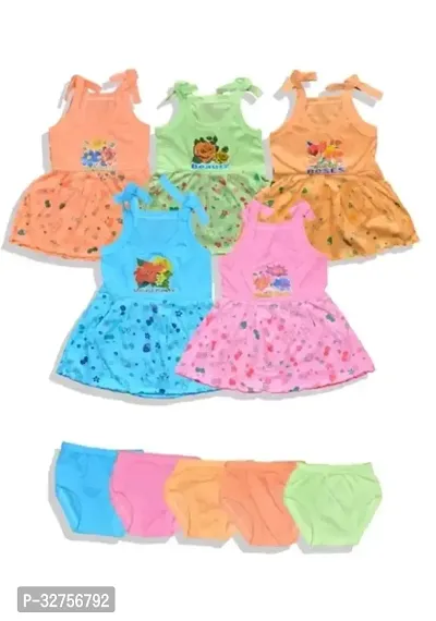 Stylish Multicoloured Cotton Clothing Set Dress For Kids Pack Of 5-thumb0