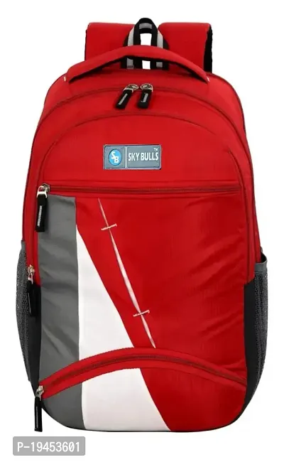 Large 35 L Laptop Backpack LARGE 35 L LAPTOP BACKPACK REFLECTIVE STRIP(GREY) SCHOOL AND COLLAGE BAG  (RED