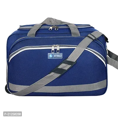SKY BULLS (Expandable) Travel Duffel Bag/Cabin Luggage Duffel With Wheels (Strolley) 22 inch duffle bag-thumb3