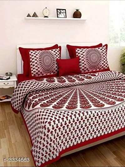 JAIPUR TO HOME Cotton Double Bedsheet with 2 Pillow Covers - King Size,Multi Colour