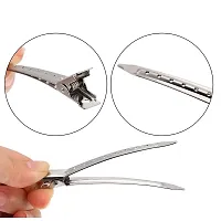 PSM100 Professional Steel Silver Section Hair Clips for Hair Styling for Salon and Parlous, Women Metallic Use - Set of 12 Pieces-thumb4