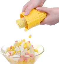 PSM100 Cutter Stripping Kernels Remover with Stainless Steel Blades and Hand Protector Corn Stripper Manual Portable Mini Circular Shaver Threshing, Kitchen Gadgets Set, (Yellow) (Pack of 1)-thumb2