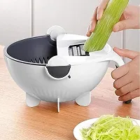 PSM100 10 in 1 Multifunctional Vegetable Fruits Cutter/Slicer Shredder with Rotating Drain Basket-thumb1