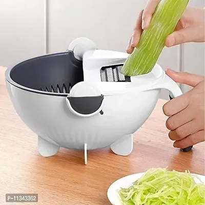 PSM100 10 in 1 Multifunctional Vegetable Fruits Cutter/Slicer Shredder with Rotating Drain Basket-thumb2