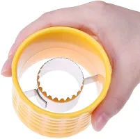 PSM100 Cutter Stripping Kernels Remover with Stainless Steel Blades and Hand Protector Corn Stripper Manual Portable Mini Circular Shaver Threshing, Kitchen Gadgets Set, (Yellow) (Pack of 1)-thumb4