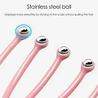 PSM100 Strong Manual Head Massage Hand Held Scalp, Oil Massager Pain Relief And Hair Growth, Head Massager Neck Massage Octopus Scalp Stress Relax Spa Therapy (Multicolor) (PINK)-thumb4