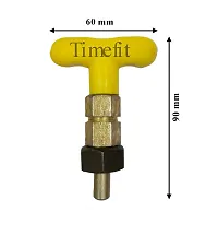 Timefit T Shape Catcher Lock with Small Nob 10mm Width in Yellow Colour-thumb3